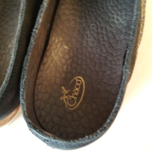 Chaco 9.5 Black Slip on Loafer Shoes HARPER Clogs Wool - Picture 6 of 8